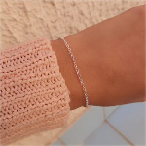 Pulseira prata elo Português / 19 cm / Cod. LD115/ R$34,99