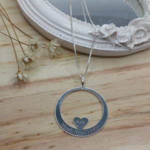 Mandala Personalizada coleção amor de vó 1 coração com nome